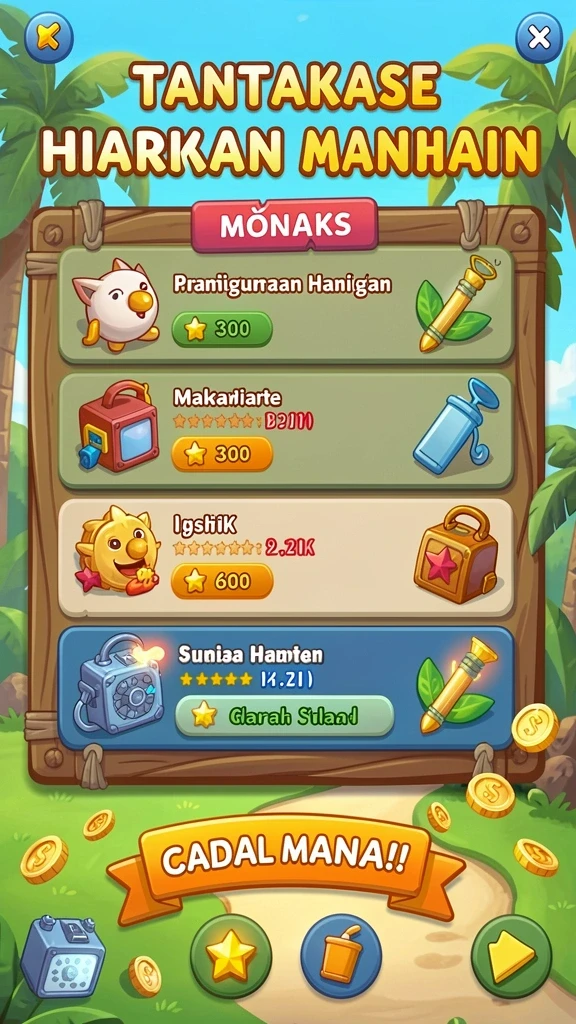 Beragam pilihan permainan menarik dan menghibur.