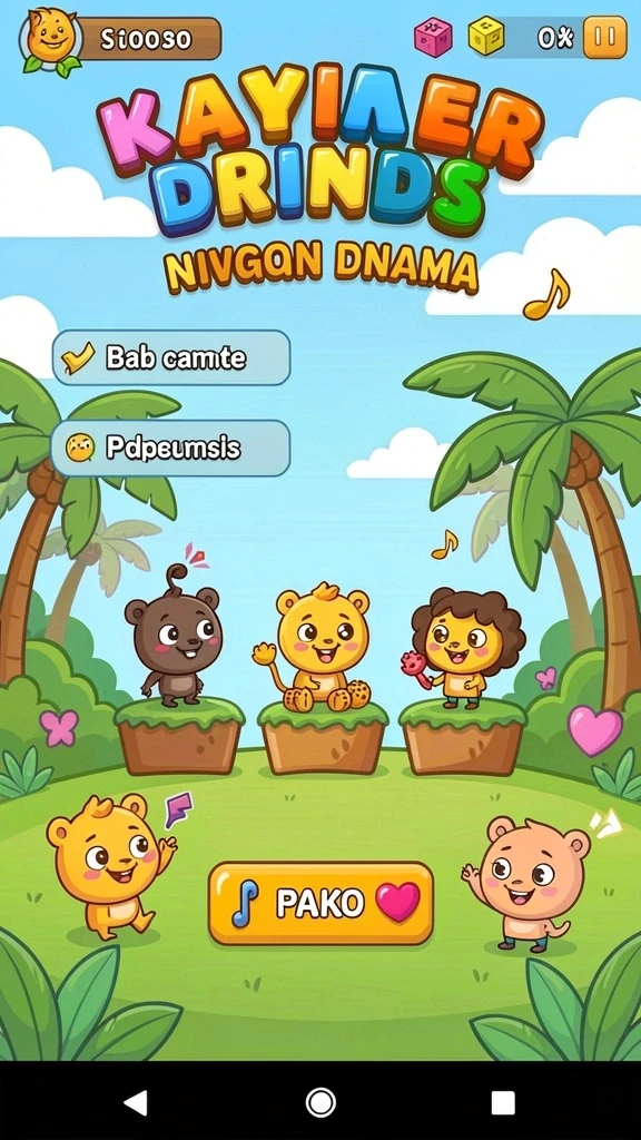 Screenshot menunjukkan tampilan awal permainan yang menarik.