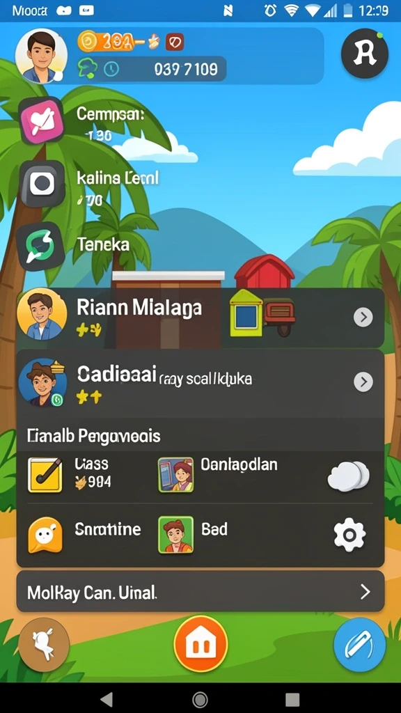 Tangkapan layar antarmuka pengguna yang menarik.