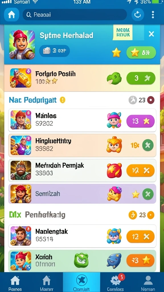 Fitur permainan yang beragam dan menghibur.