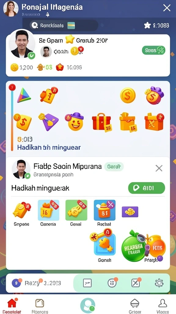 Tangkapan layar kedua menunjukkan leaderboard yang penuh dengan skor pemain.